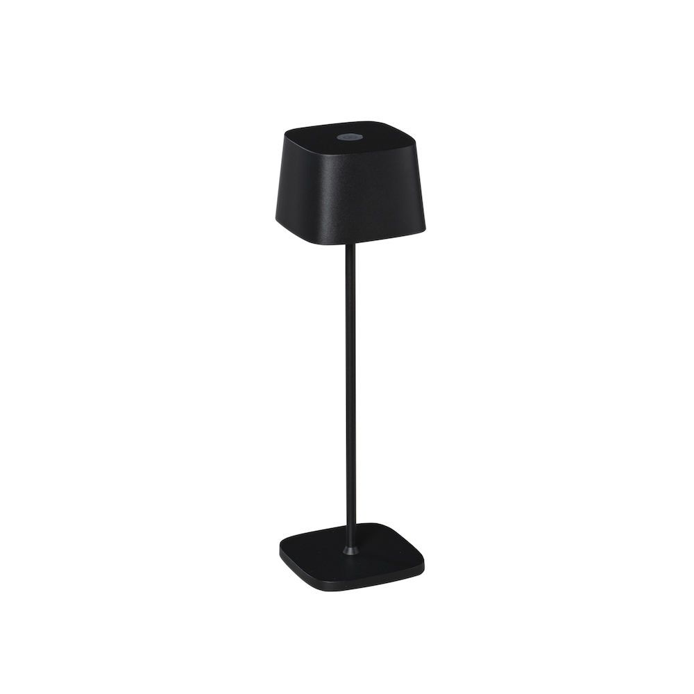 Konstsmide Capri - draadloze buiten tafellamp met laadstation - Ø 10 x cm - 2,2W dimbare LED incl. - IP54 - zwart | Lichtkoning