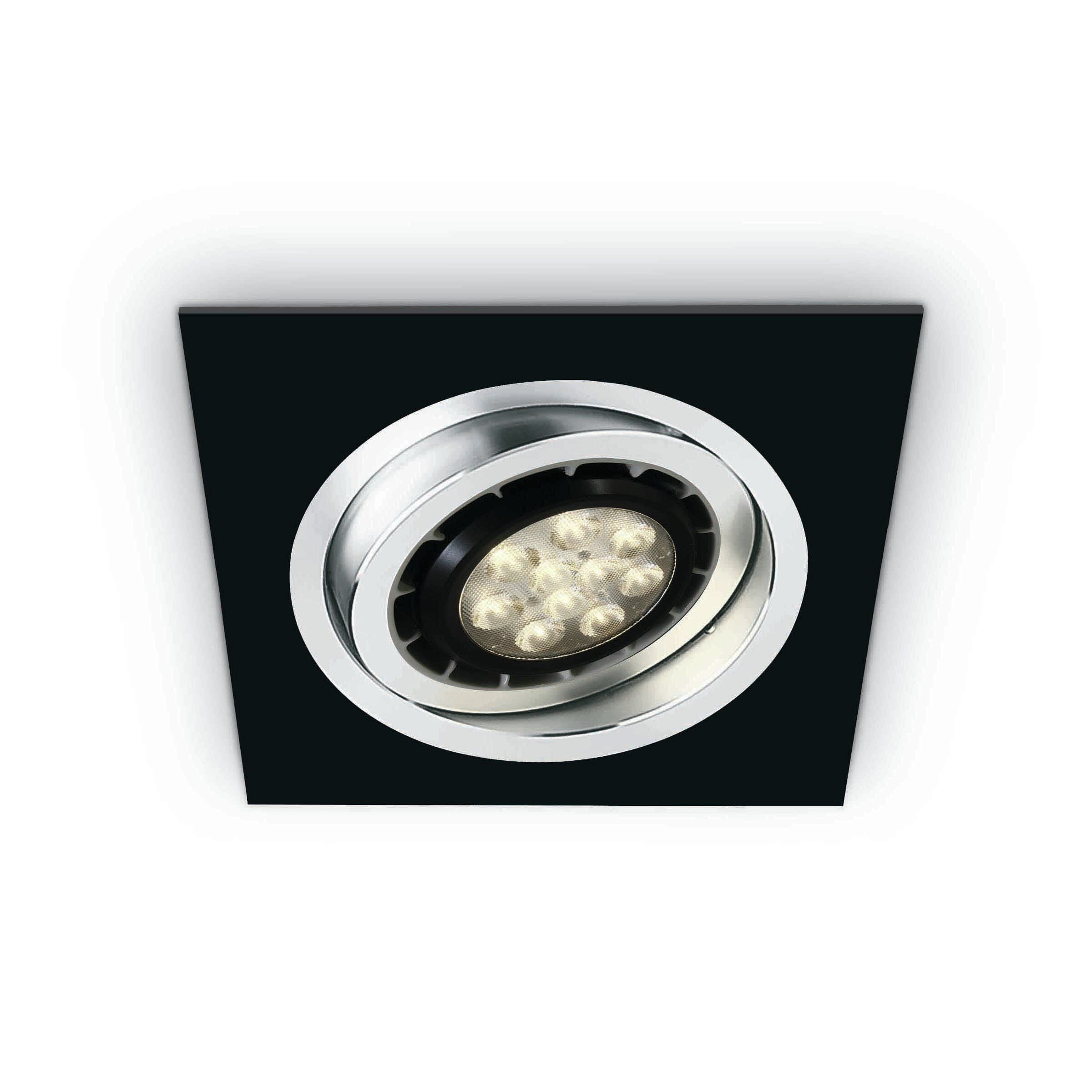 Optimistisch schommel Onleesbaar ONE Light Aluminium R111 Square - inbouwspot - 180 x 180 mm, Ø 150 mm  inbouwmaat - zwart | Lichtkoning