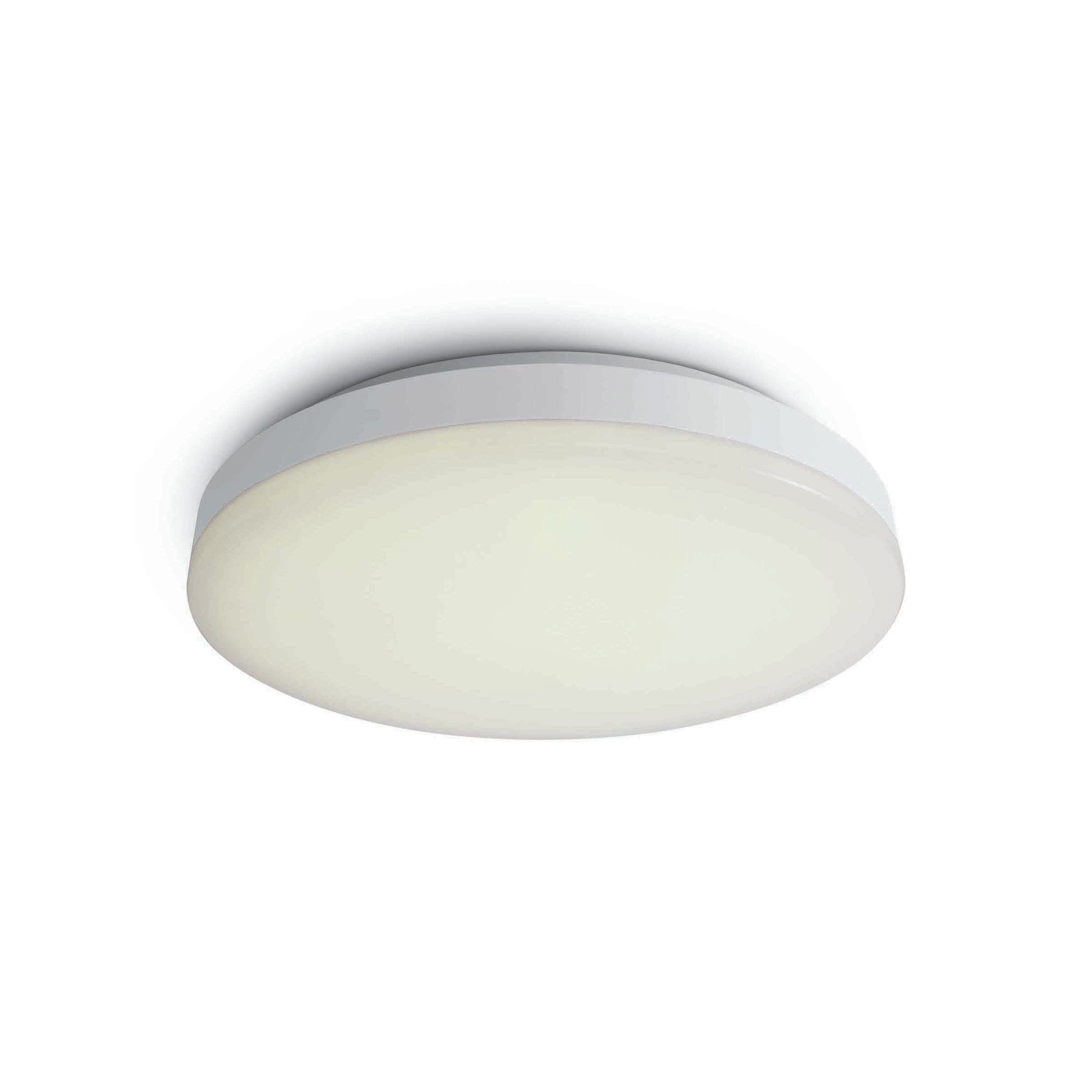Wasserette Aanpassing voordat ONE Light LED Slim Plafo - plafondverlichting met sensor - Ø 28,5 x 5,5 cm  - 20W LED incl. - wit | Lichtkoning