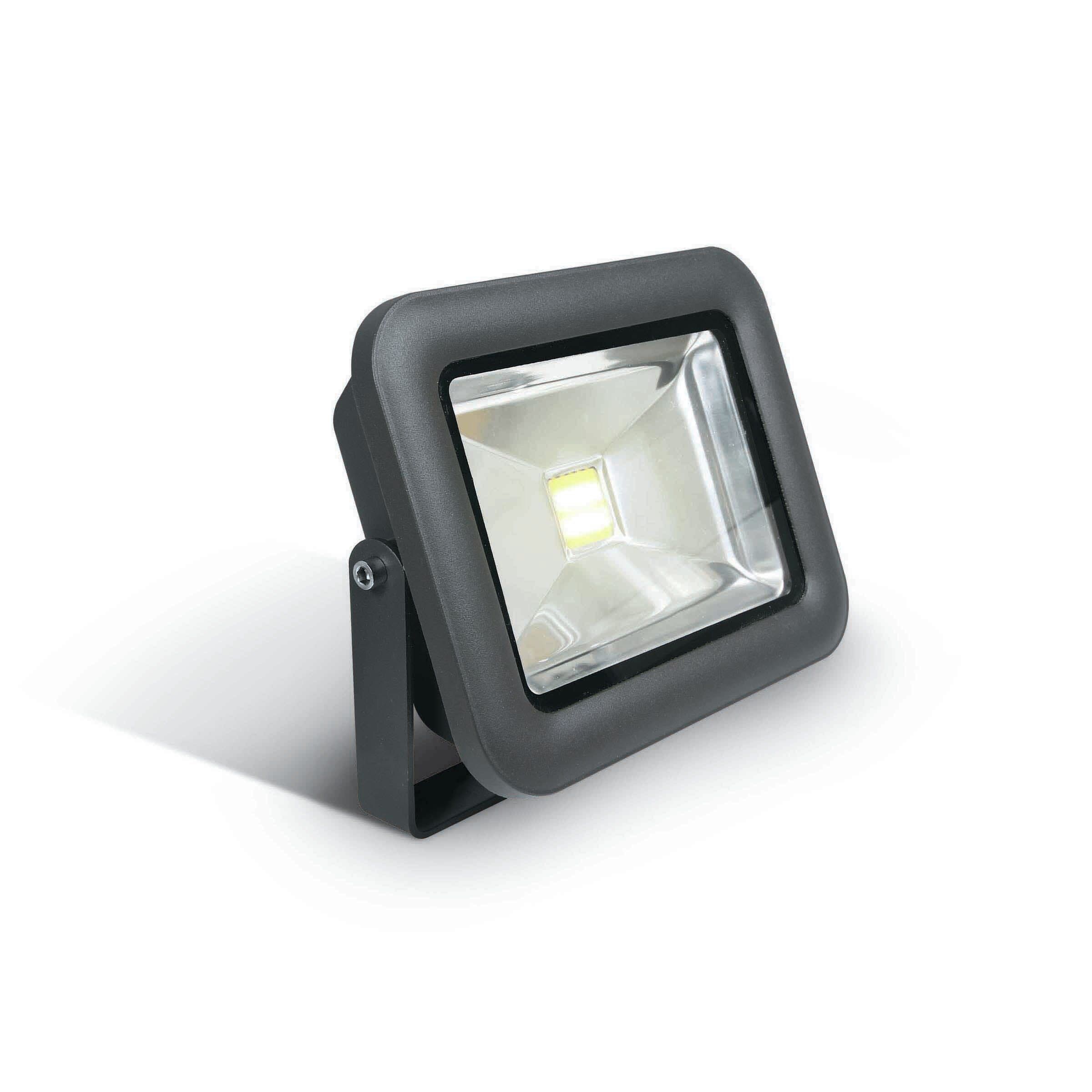 reptielen Gelukkig Gewoon ONE Light COB LED Slim Floodlights - verstraler - 15,7 x 5,2 x 12,1 cm -  10W LED incl. - IP65 - antraciet - witte lichtkleur | Lichtkoning