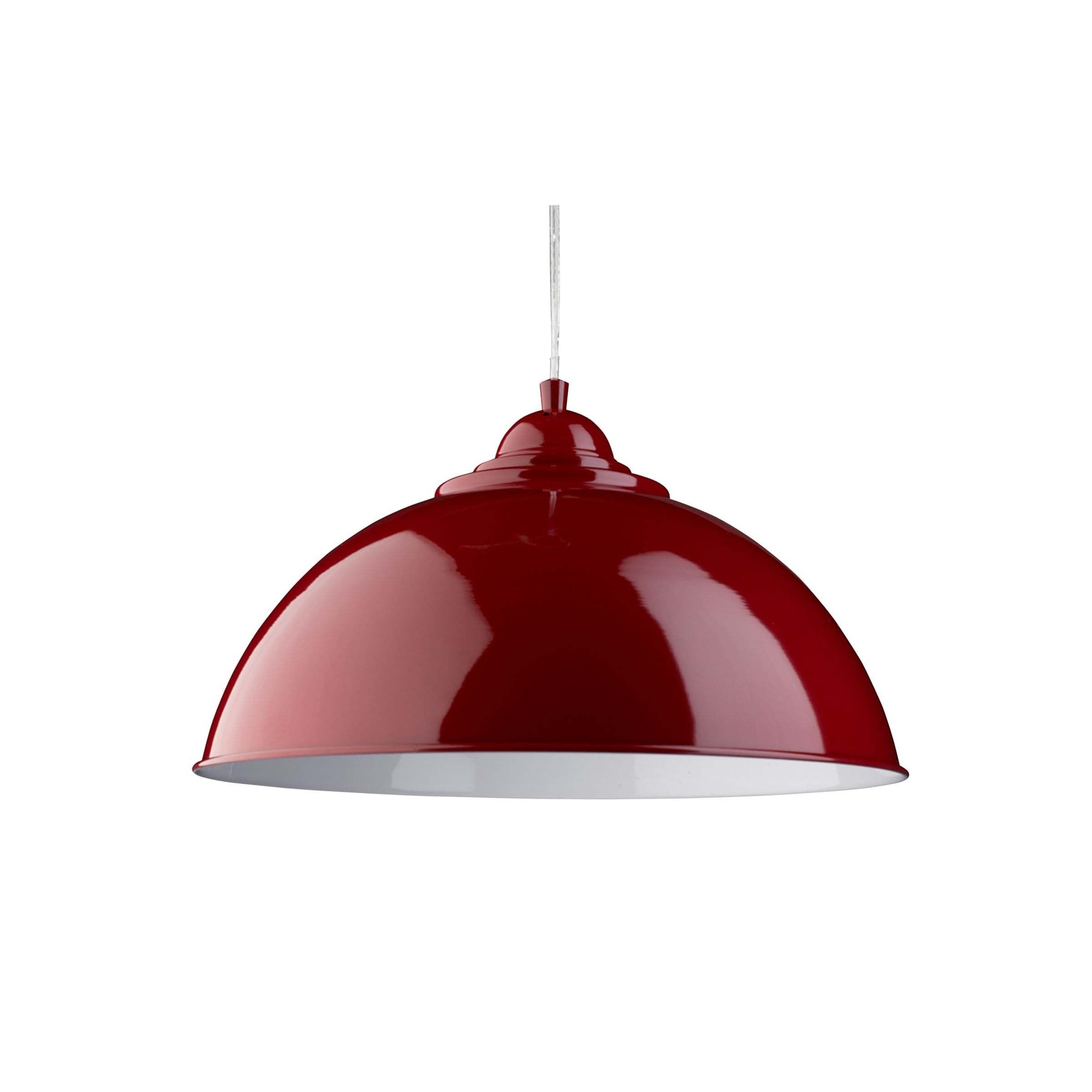 Voordracht Dankbaar terugvallen Searchlight Fusion - hanglamp - Ø 34 x 130 cm - glanzend rood | Lichtkoning