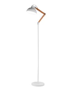 Zonder hoofd Voorwaardelijk Picasso Nova Luce Mutanti - staande lamp - 170 cm - wit en hout | Lichtkoning