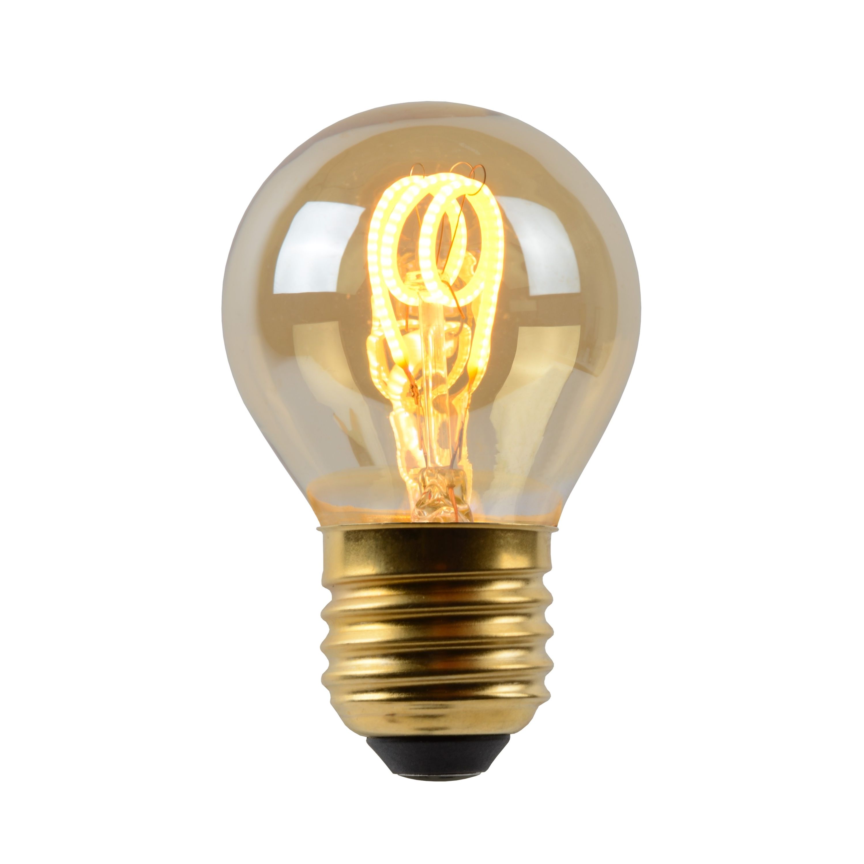 straf Verkleuren Vermaken Lucide LED filament lamp - Ø 4,5 x 7 cm - E27 - 3W dimbaar - 2200K - amber  | Lichtkoning