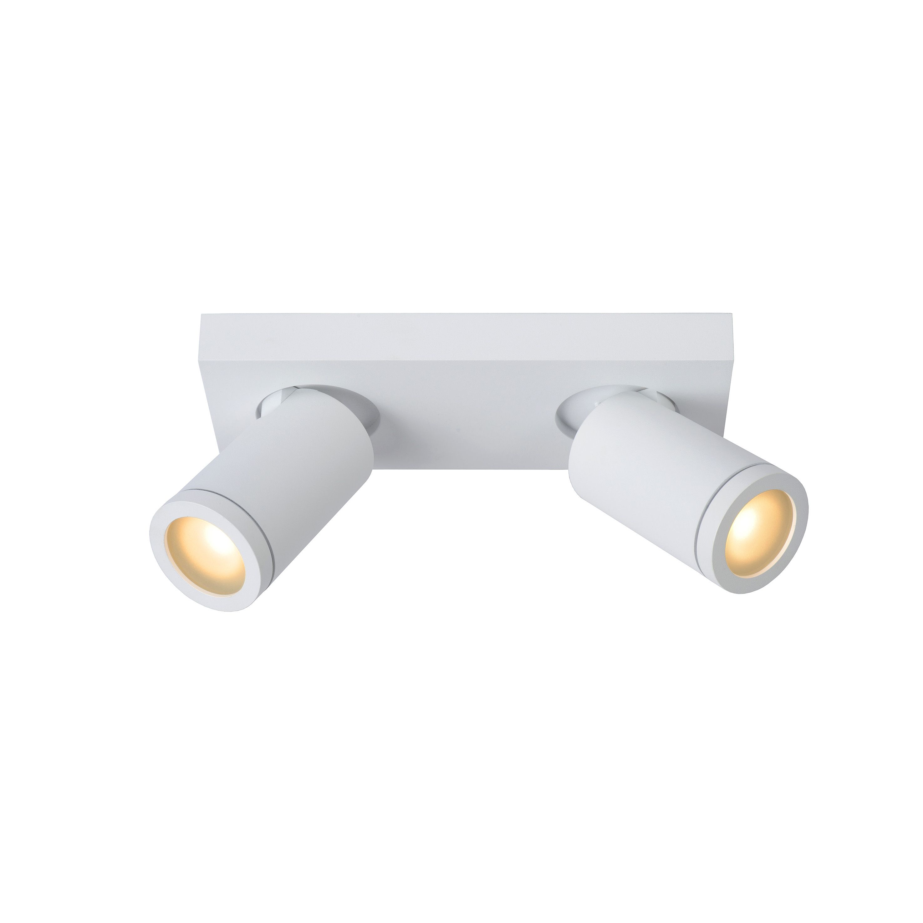 handig jas liefde Lucide Taylor - opbouwspot 2L - 24 x 10 x 12,5 cm - 2 x 5W dimbare LED  incl. - dim to warm - IP44 - wit | Lichtkoning