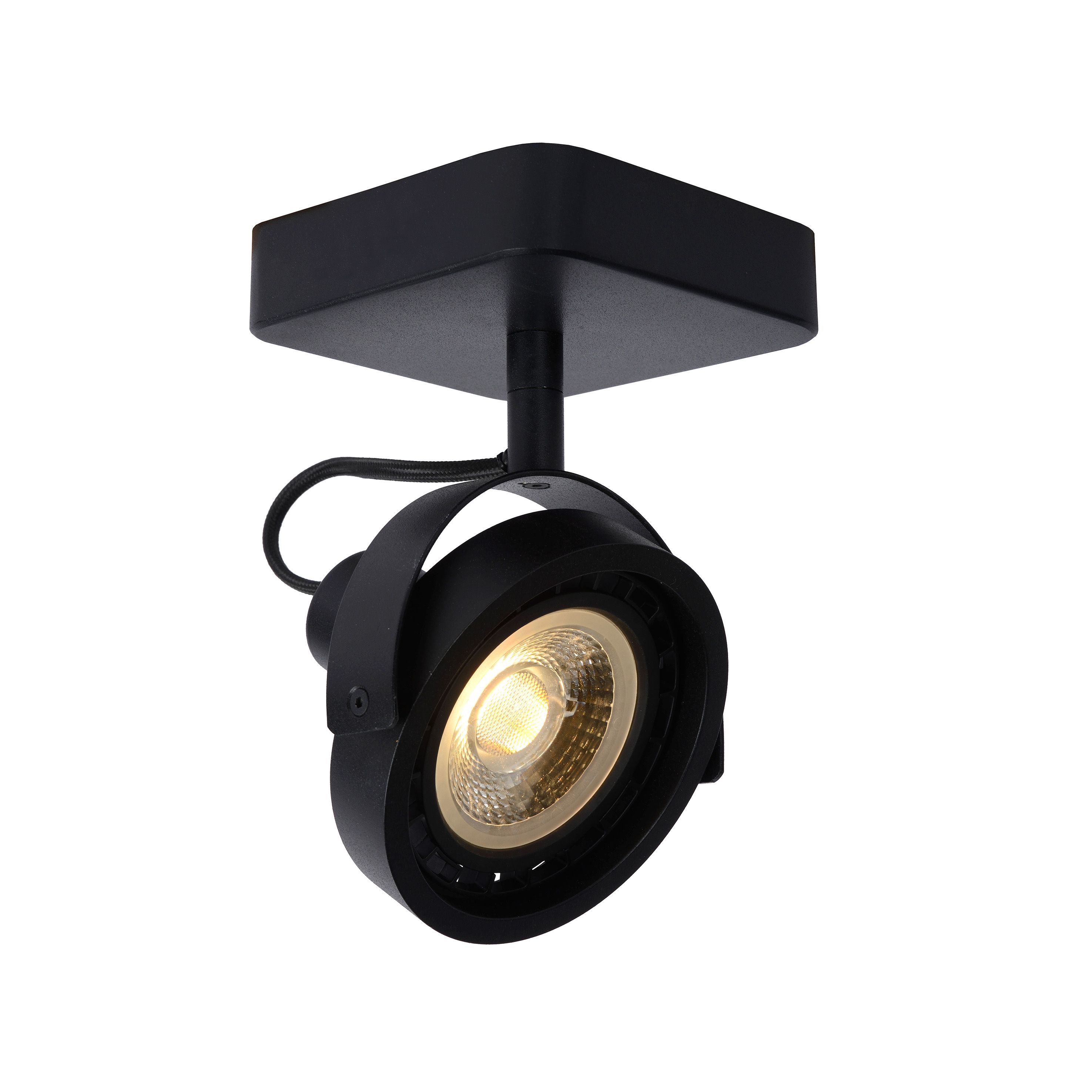 Ventileren zeven achterstalligheid Lucide Tala LED - opbouwspot 1L - 12 x 12 x 20 cm - 12W dimbare LED incl. -  zwart | Lichtkoning
