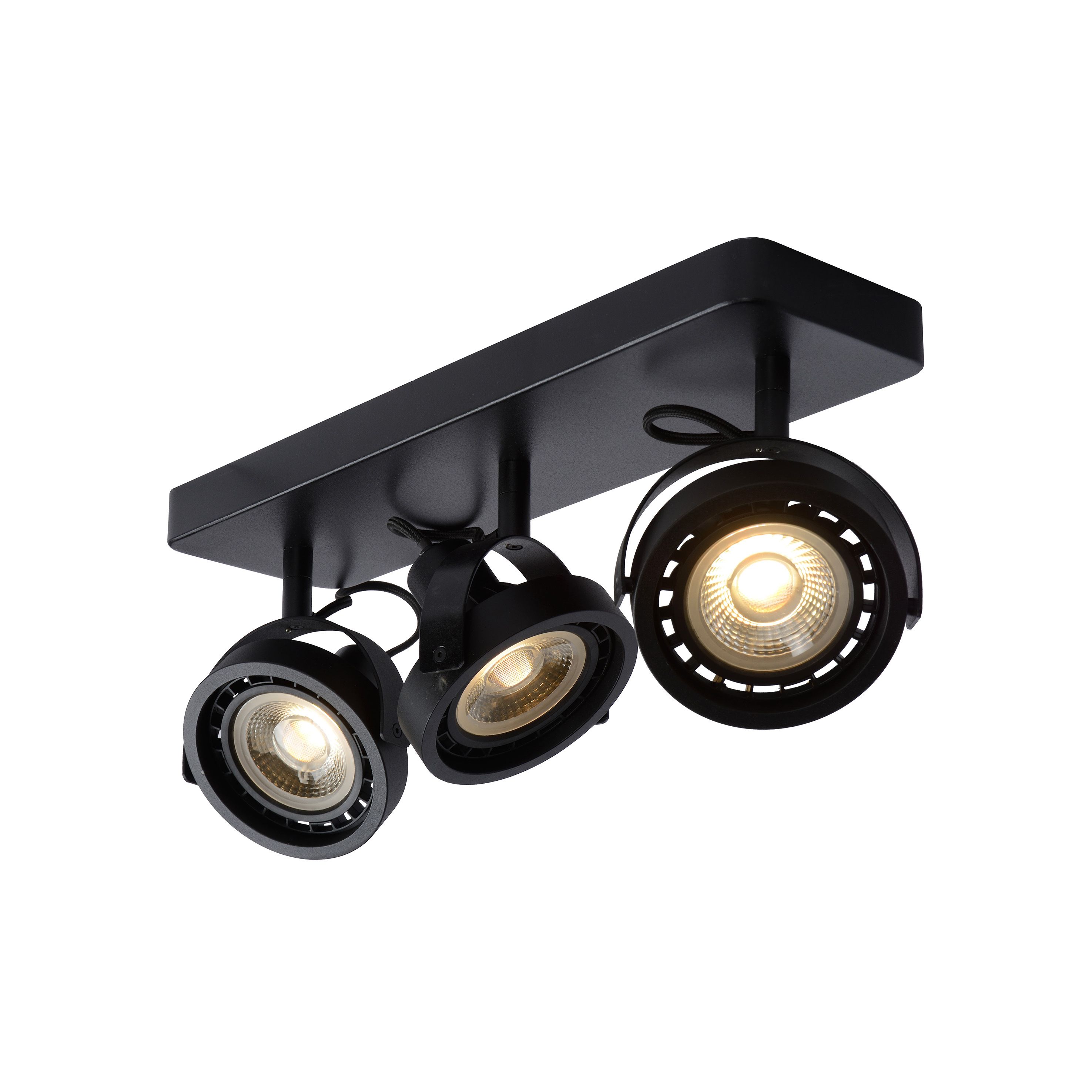 Gedeeltelijk Thuisland Vervolg Lucide Tala LED - opbouwspot 3L - 45 x 12 x 20 cm - 3 x 12W dimbare LED  incl. - zwart | Lichtkoning