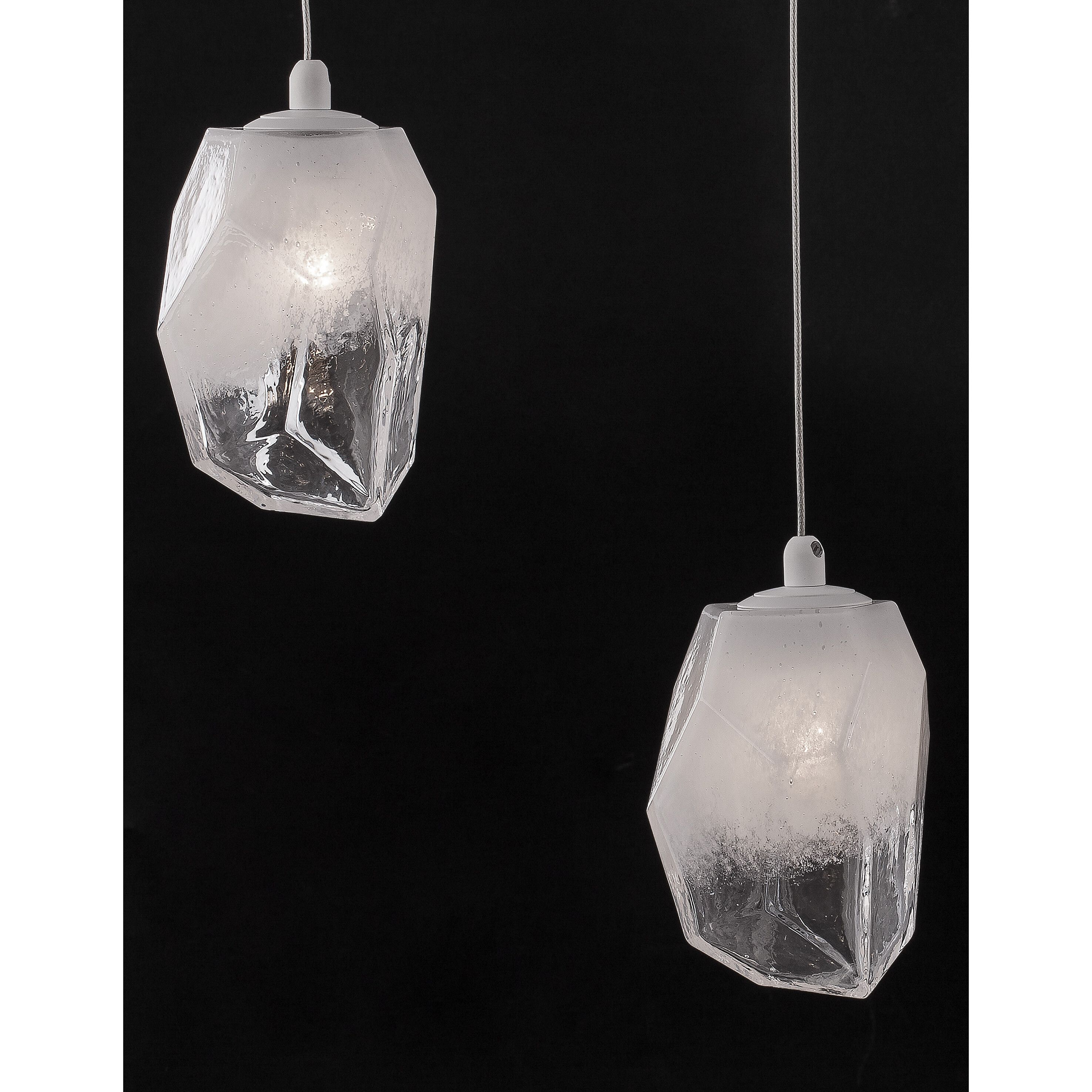 Nova Luce Ice - hanglamp - 84 x 12 x 180 cm - wit en transparant ...