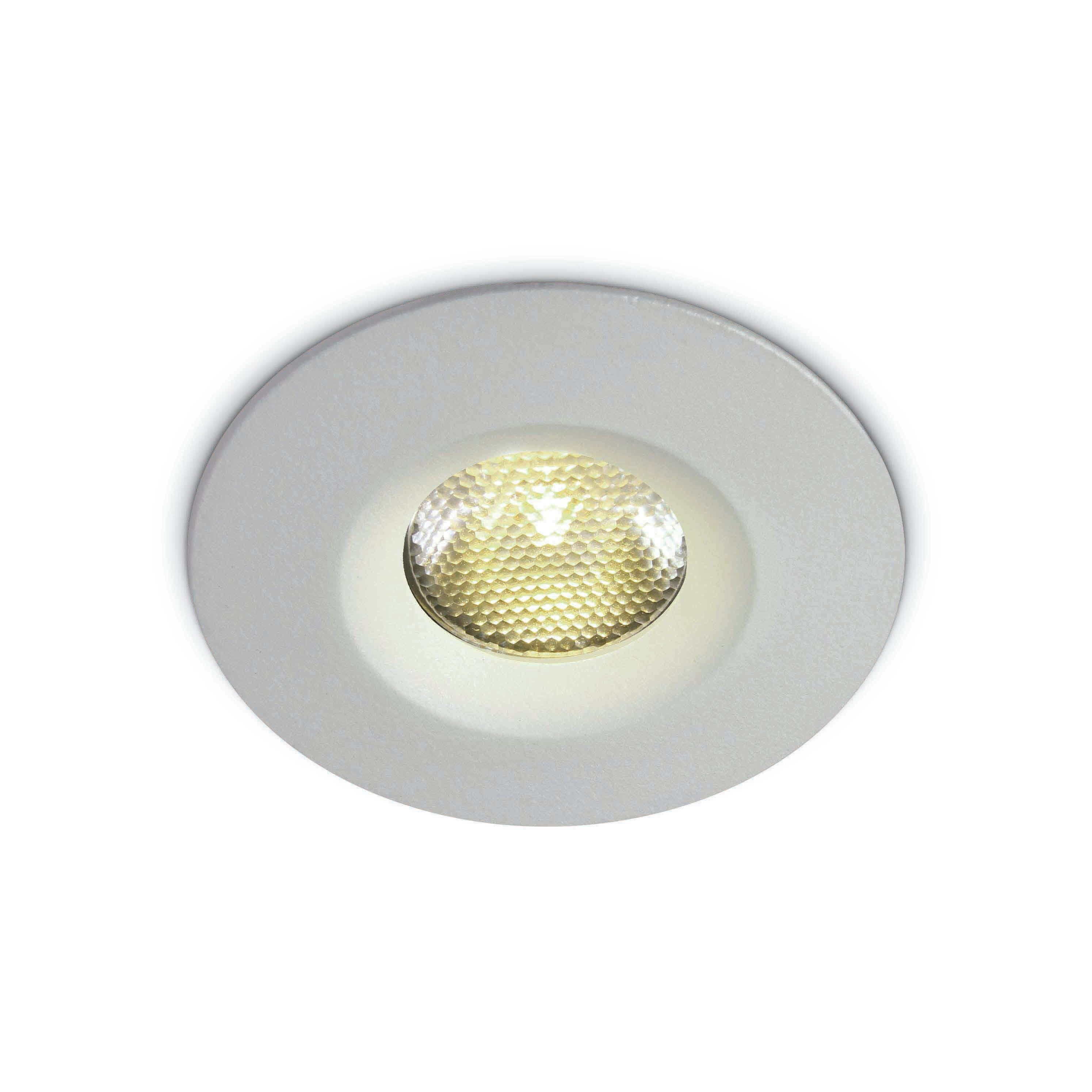 bak Huiswerk maken marge ONE Light - inbouwspot - Ø 46 mm, Ø 38 mm inbouwmaat - 3W dimbare LED incl.  - IP65 - wit | Lichtkoning