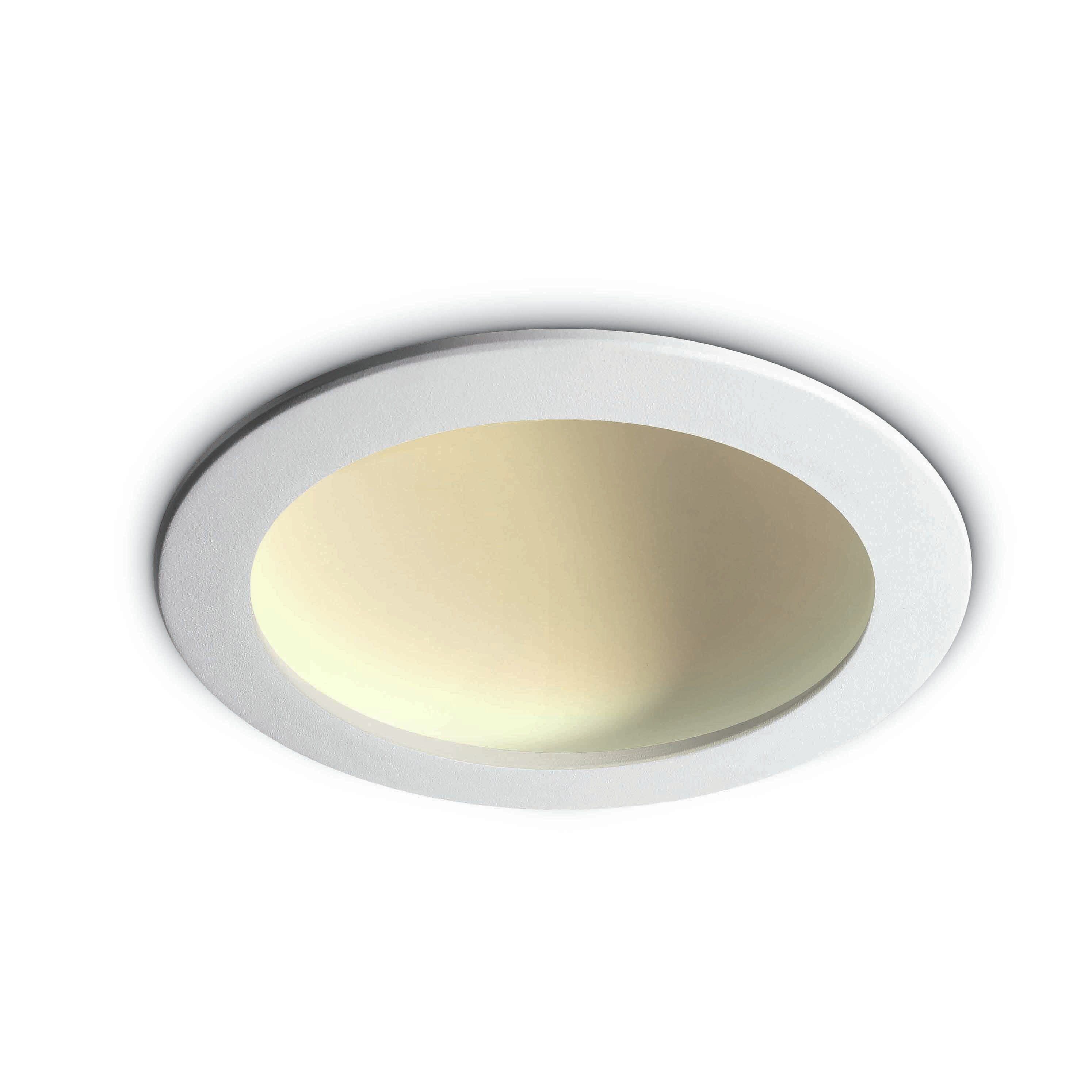 ONE Light Dark Light Dome Reflector - inbouw - Ø 17 x 5 cm - 16W LED incl. - wit - witte | Lichtkoning