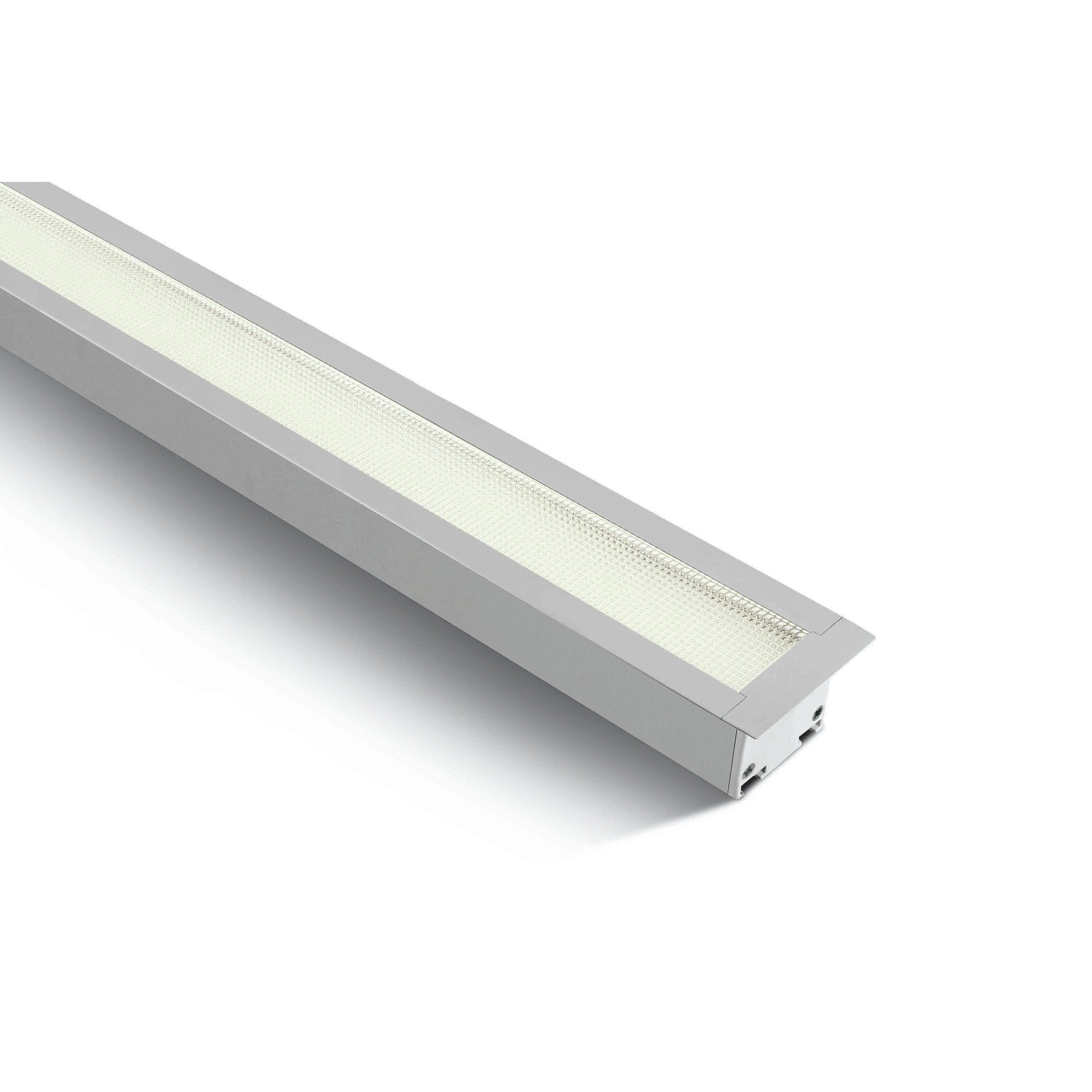 US dollar Panorama ozon ONE Light UGR19 Recessed LED Linear Profiles - inbouw plafondverlichting -  121 x 5 x 5,5 cm - 40W LED incl. - wit - witte lichtkleur | Lichtkoning
