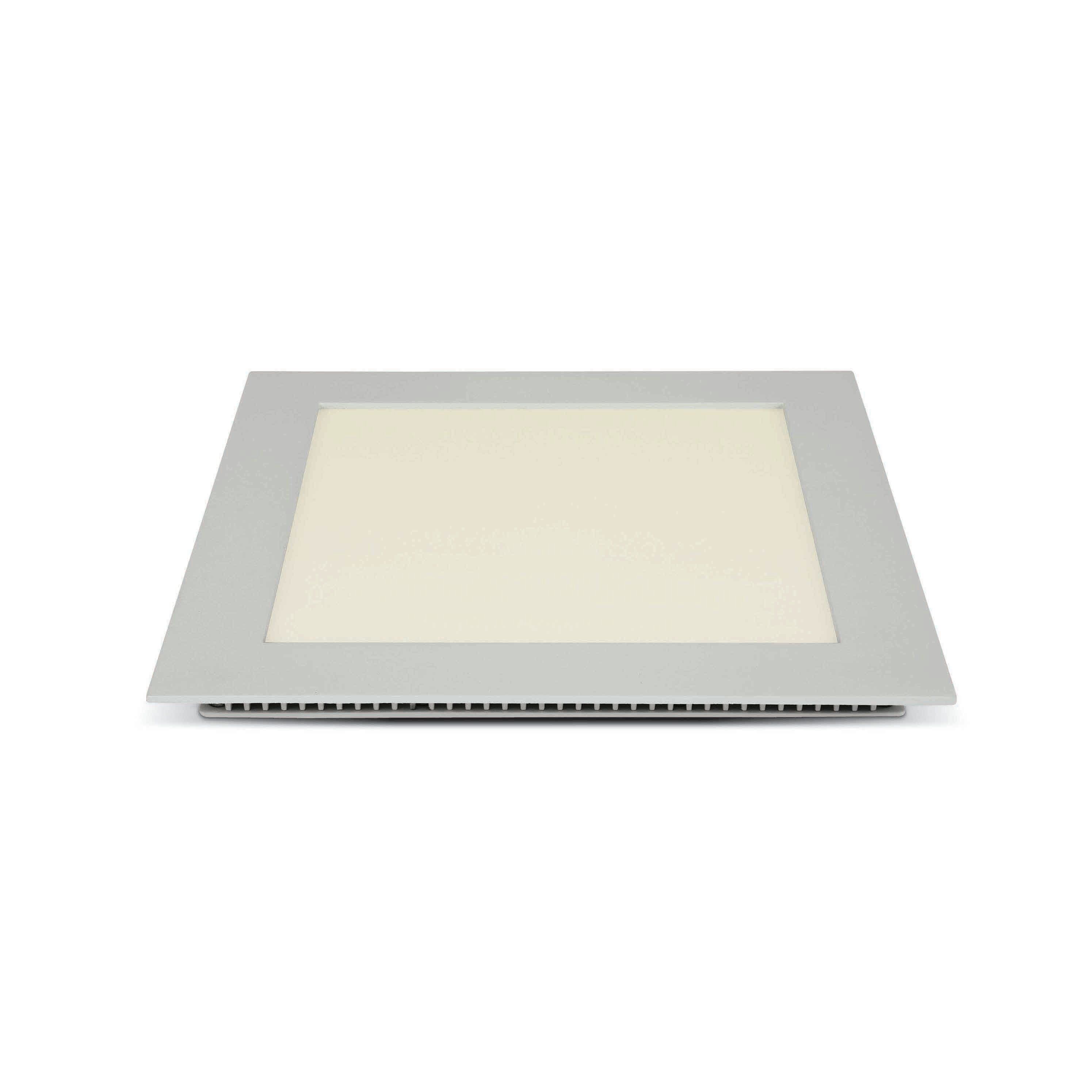 koffer voor doel ONE Light Square Recessed Panels - inbouw plafondverlichting - 22,5 x 22,5  x 2,2 cm - 22W LED incl. - IP40 - wit - warm witte lichtkleur | Lichtkoning