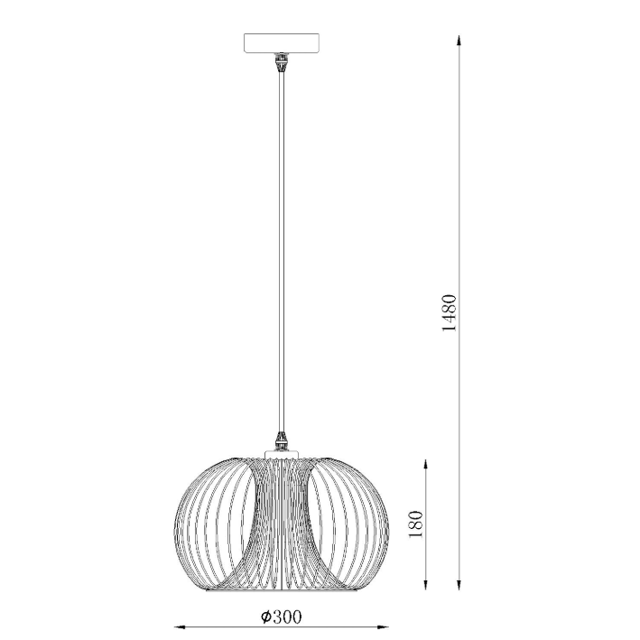 Lucide Vinti - hanglamp - Ø 30 148 cm - koper | Lichtkoning