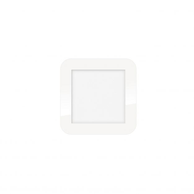 ETH Anne Square - plafondverlichting - 17 x 17 x 2,7 cm - 3 stappen dimbaar - 10W LED incl. - IP44 - wit