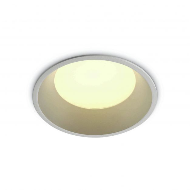 ONE Light SMD Dark Light Range - inbouwspot - Ø 120 mm, Ø 110 mm inbouwmaat - 9W LED incl. - wit - warm witte lichtkleur