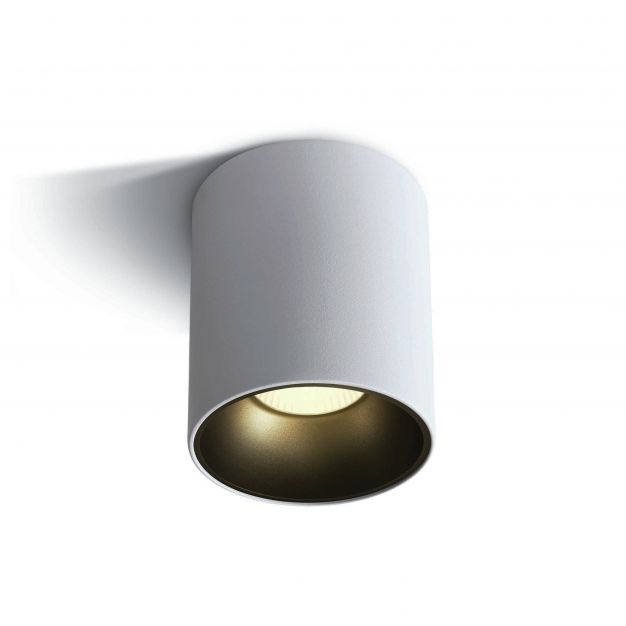 ONE Light Retro Dark Light Cylinders - opbouwspot 1L - Ø 11,5 x 12,5 cm - 30W LED incl. - wit