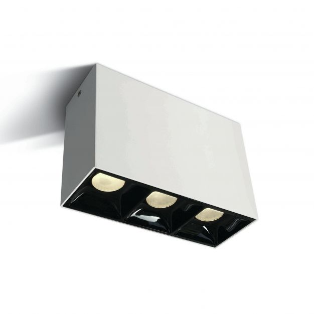 ONE Light Surface Shop Square Boxes - plafondverlichting - 14,6 x 5,4 x 10 cm - 3 x 7W LED incl. - wit