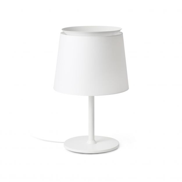 Faro Savoy - tafellamp - Ø 32 x 51 cm - wit