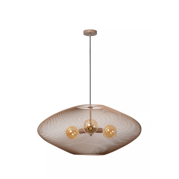 Lucide Mesh - hanglamp - Ø 85 x 500 cm - taupe