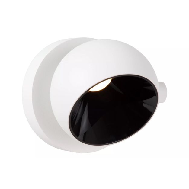 Lucide Esfera - plafondspot - Ø 11,2 x 10,1 cm - 10W dimbare LED incl. - wit met zwart