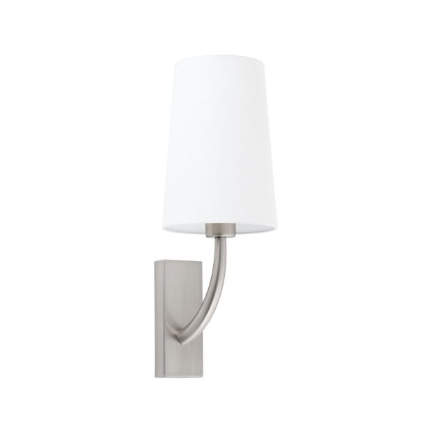 Faro Rem - wandverlichting - 16,5 x 21 x 47 cm - wit en mat nikkel