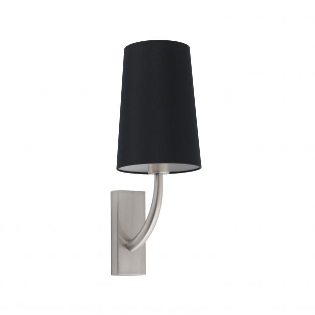 Faro Rem - wandverlichting - 16,5 x 21 x 47 cm - zwart en mat nikkel