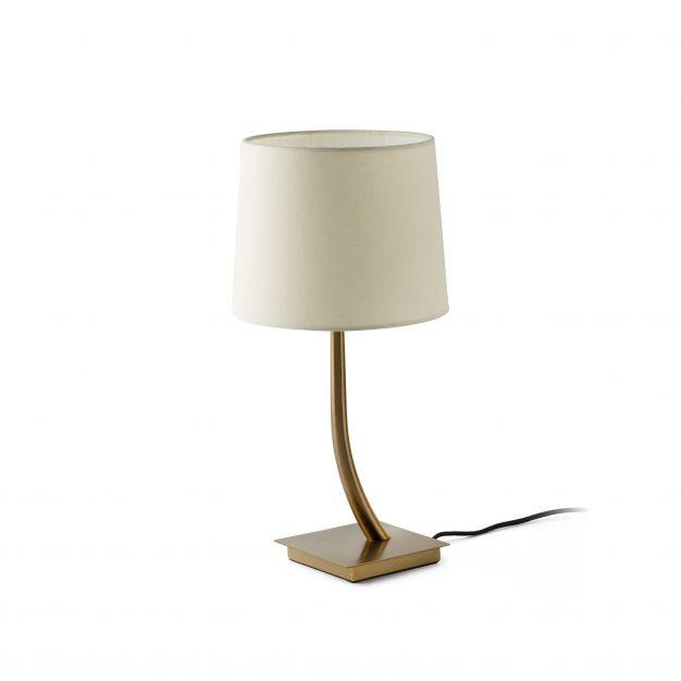 Faro Rem - tafellamp - Ø 25 x 57 cm - brons en beige