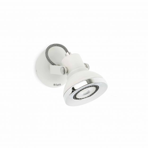 Faro Ring - opbouwspot 1L - 8,5 x 13,5 x 10 cm - mat wit