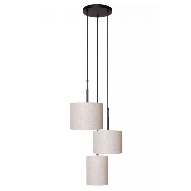 Lucide Maya - hanglamp 3L - Ø 46 x 177 cm - beige 