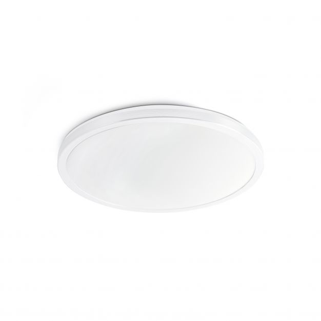 Faro Foro - plafondverlichting - Ø 36 x 9 cm - 24W LED incl. - IP44 - mat wit