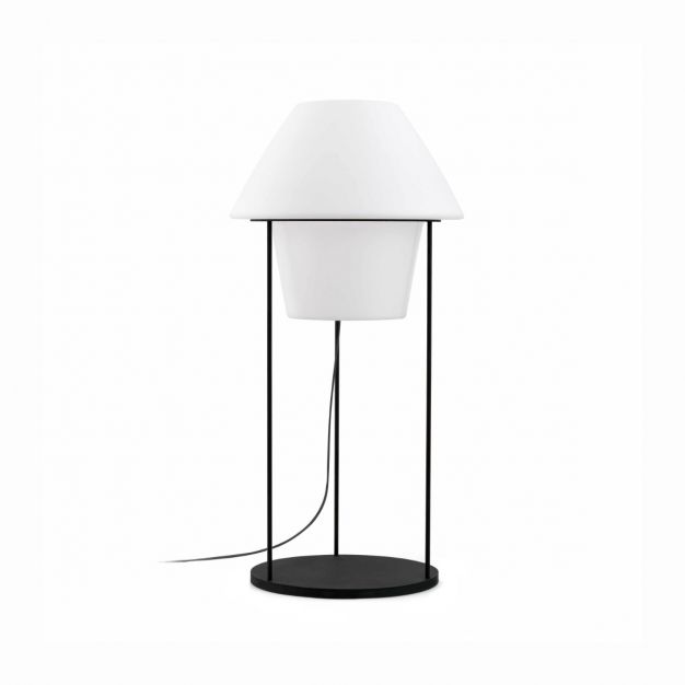 Faro Versus - kleine staanlamp - 79 cm - zwart