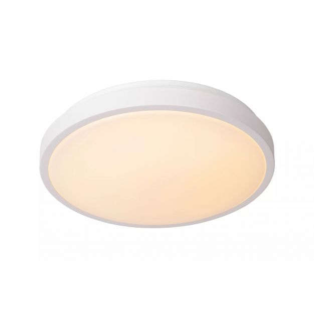 Lucide Dasher - plafondlamp - Ø 34,8 x 9,8 cm - 18W LED incl. - IP44 - wit 