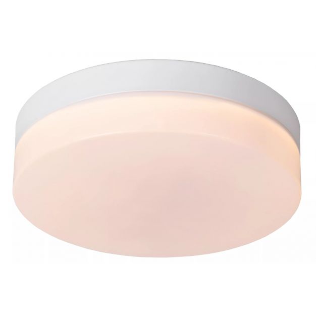 Lucide Biskit - plafondlamp met bewegingssensor - Ø 23 x 6,5 cm - 12W LED incl. - IP44 - wit 