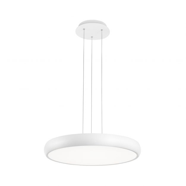 Nova Luce Gap - hanglamp - Ø 51 x 120 cm - 50W LED incl. - wit (stockopruiming!)