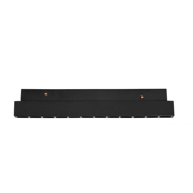 Nova Luce Ultra Slim - rail armatuur - 19,5 x 3,4 cm - 12W DALI dimbare LED incl. - warm witte lichtkleur - zwart
