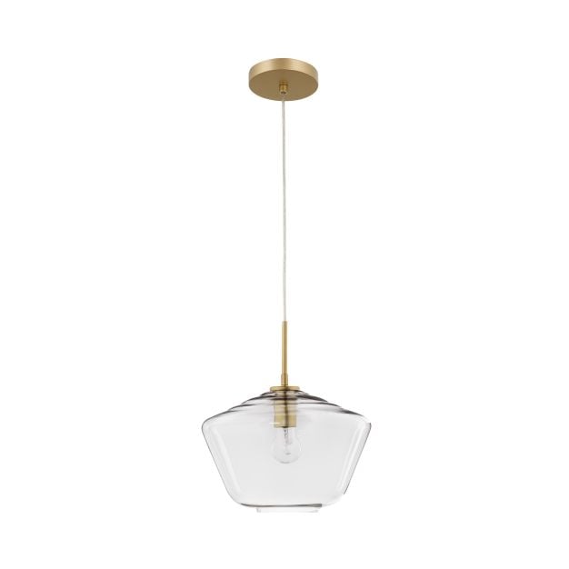 Nova Luce Prisma - hanglamp - Ø 30 x 124 cm - goud en transparant