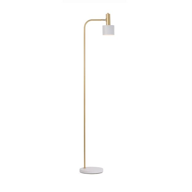 Nova Luce Paz - staanlamp - 165 cm - goud en wit