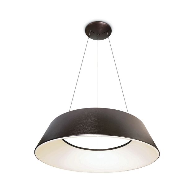 ONE Light Mushroom - hanglamp - Ø 78 x 219 cm - 80W LED incl. - geborsteld bruin