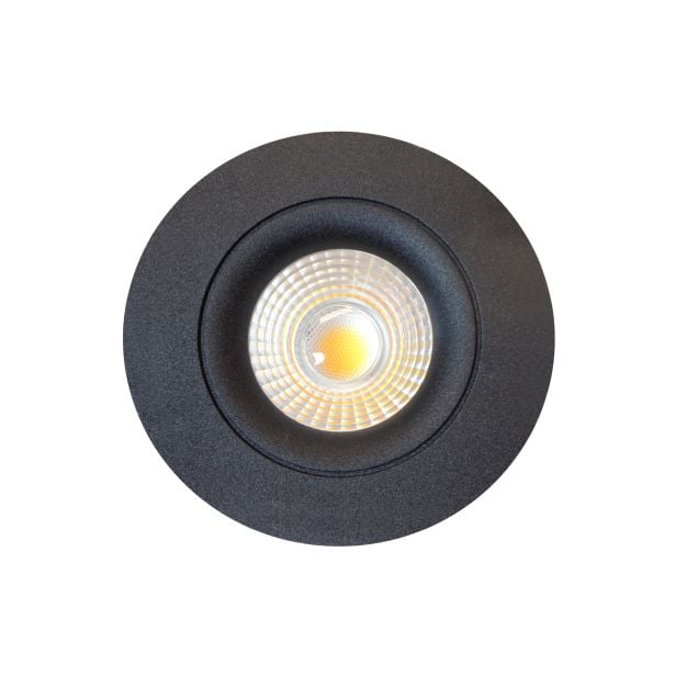 Artdelight Venice 2108 - inbouwspot - Ø 80 mm, Ø 68 mm inbouwmaat - 8W dimbare LED incl. - IP44 - zwart