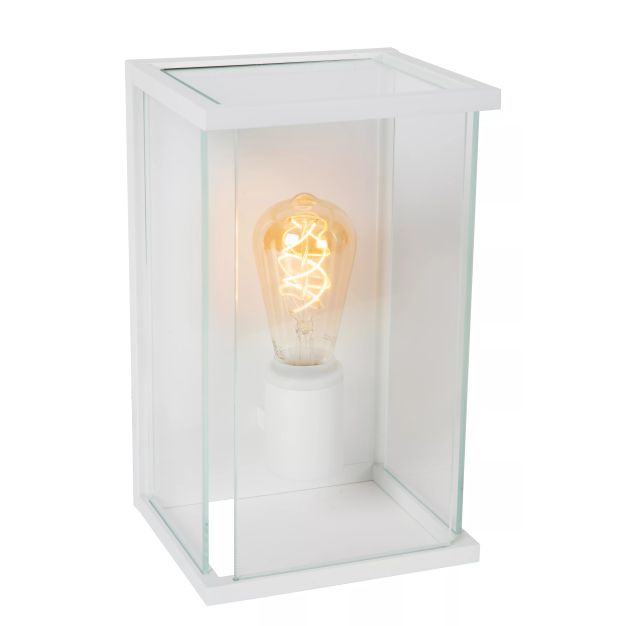 Lucide Claire - buiten wandverlichting - 17,6 x 18 x 30 cm - IP54 - wit