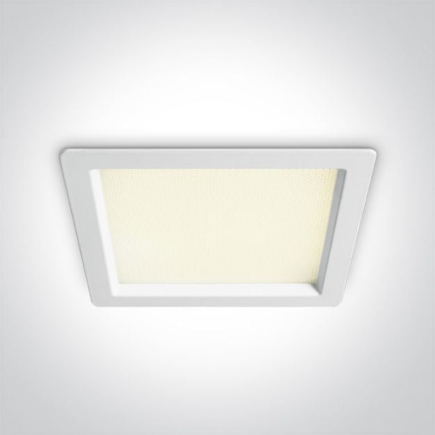 ONE Light UGR19 Office Range - inbouwspot - 175 x 175 mm, 160 x 160 mm inbouwmaat - 25W LED incl. - IP44 - wit