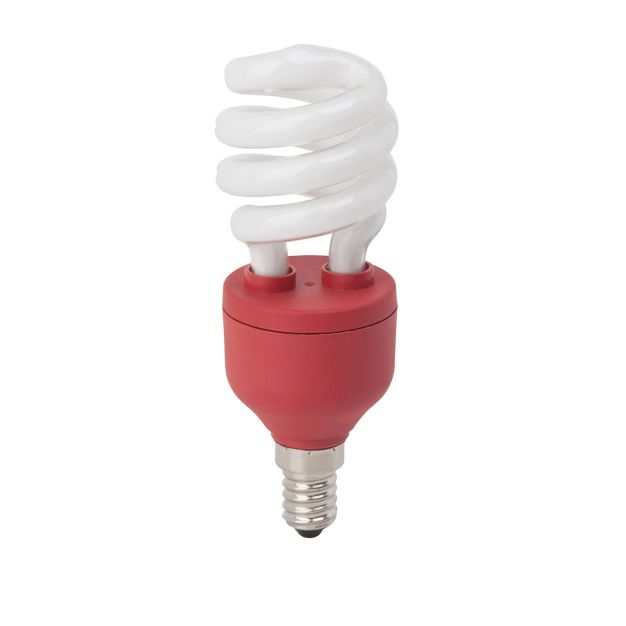 spaarlamp - E14 - 13W - rood (laatste stuks!)