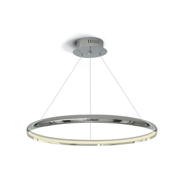 ONE Light LED Pendant Rings - hanglamp - Ø 60 x 150 cm - 19W LED incl. - chroom