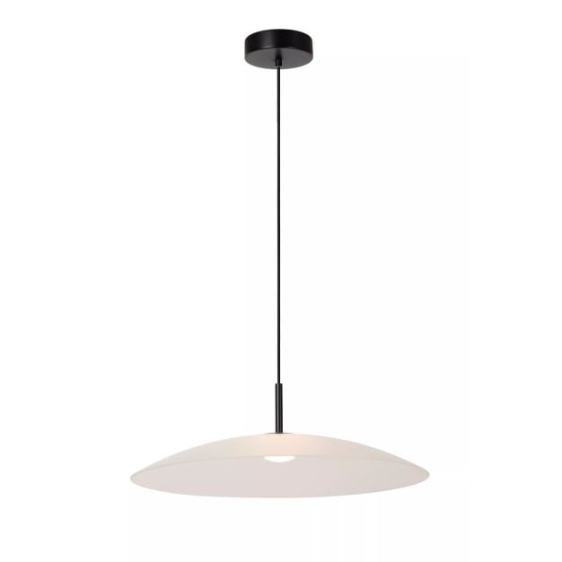 Lucide Menga - hanglamp - Ø 60 x 150 cm - 18,6W dimbare LED incl. - opaal