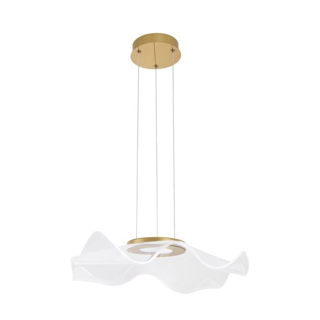 Nova Luce Siderno - hanglamp - Ø 50 x 150 cm - 30W LED incl. - goud