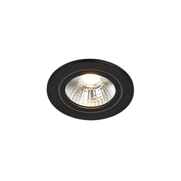 Nordlux Alec 1-Kit - inbouwspot - Ø 95 mm, Ø 80 mm inbouwmaat - 3 stappen dimmer - 6,1W LED incl. - IP44 - zwart