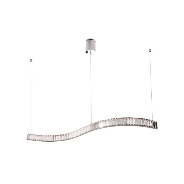 Maxlight Saphir - hanglamp - 144 x 29 x 180 cm - 18W LED incl. - chroom