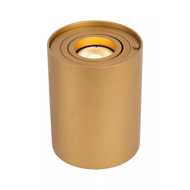 Lucide Tube - tafellamp - Ø 9,6 x 12,5 cm - 3 stappen dimmer - goud