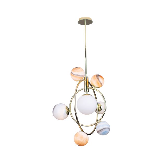 Maxlight Cosmos - hanglamp - Ø 64 x 117 cm - goud