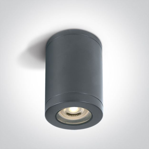 ONE Light GU10 Outdoor Cylinder Lights - opbouwspot 1L - Ø 7,2 x 13 cm - IP65 - antraciet