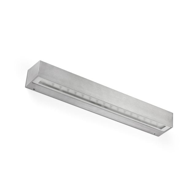 Faro Tacana - wandverlichting - 38 x 7,5 x 5,5 cm - 24W LED incl. - IP65 - satijn aluminium